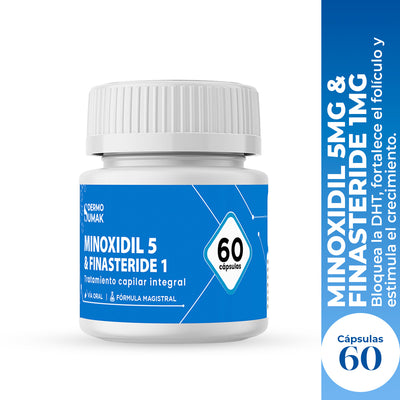 Finasteride 1 mg & Minoxidil 5 mg x 60 Cápsulas- Dermo Sumak