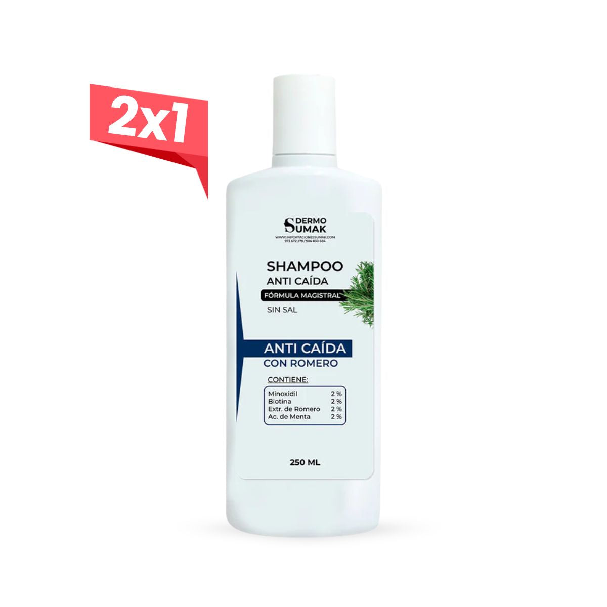 2X1 DERMO SUMAK – SHAMPOO ANTICAÍDA – CONTROL DE CAÍDA 250ML