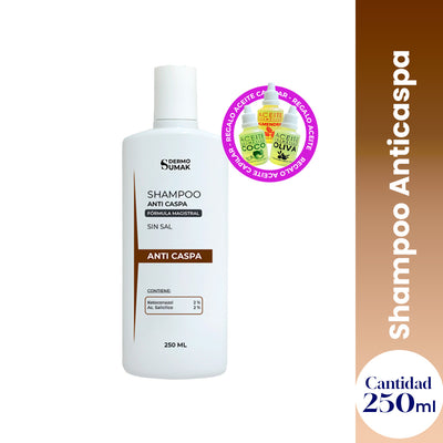 SHAMPOO ANTICASPA 250ML - Dermo Sumak + REGALO ACEITE CAPILAR