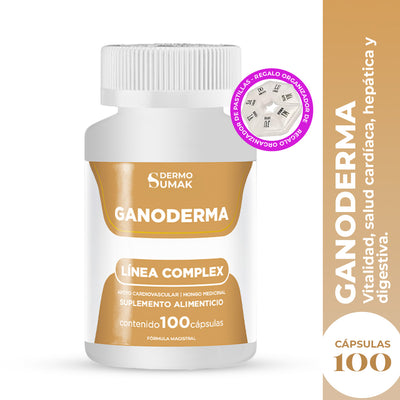 DERMO SUMAK – SUPLEMENTO ANTIOXIDANTE Y FORTALECEDOR INMUNOLÓGICO – GANODERMA ANTIOXIDANTE NATURAL – 100 CÁPSULAS + REGALO PASTILLERO
