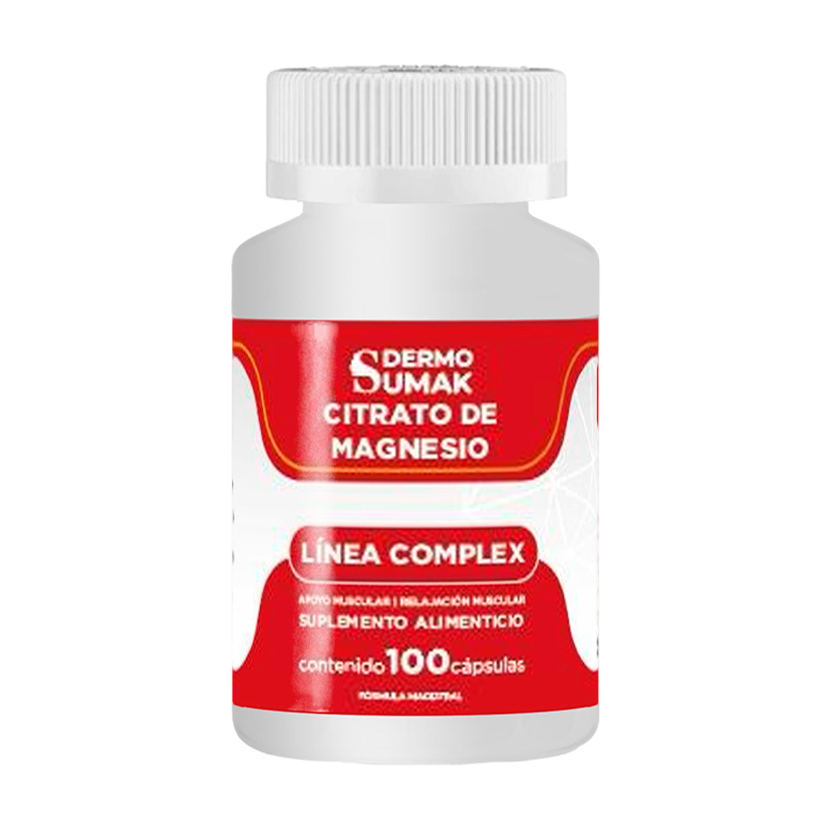 DERMO SUMAK – SUPLEMENTO PARA LA ENERGÍA Y FUNCIONES CORPORALES – CITRATO DE MAGNESIO ENERGÍA NATURAL – 100 CÁPSULAS + REGALO PASTILLERO