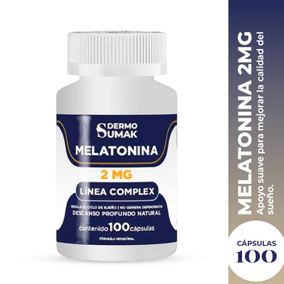 DERMO SUMAK – MELATONINA 2 MG COMPLEX – 100 CÁPSULAS