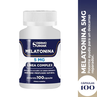 DERMO SUMAK – MELATONINA 5 MG COMPLEX – 100 CÁPSULAS