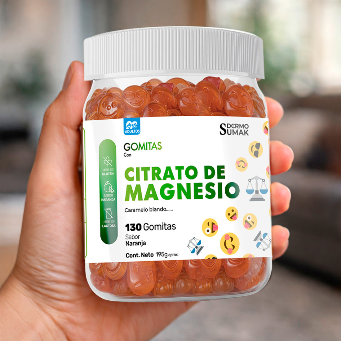 GOMITAS CITRATO DE MAGNESIO - ADULTO 130 GOMITAS - DERMO SUMAK