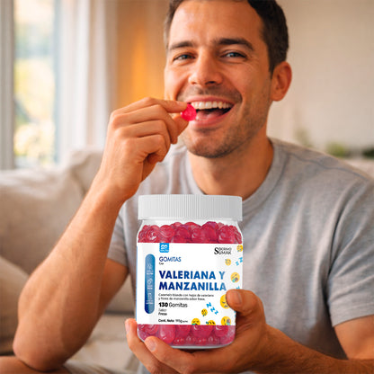 GOMITAS VALERIANA Y MANZANILLA - ADULTO 130 GOMITAS - DERMO SUMAK