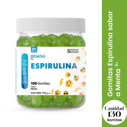 GOMITAS ESPIRULINA - ADULTO 130 GOMITAS - DERMO SUMAK