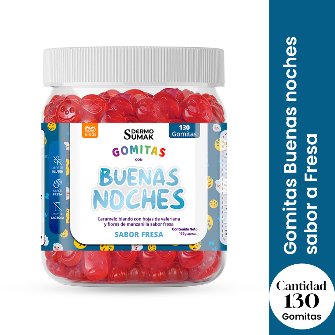 GOMITAS BUENAS NOCHES NIÑOS 130 GOMITAS - DERMO SUMAK