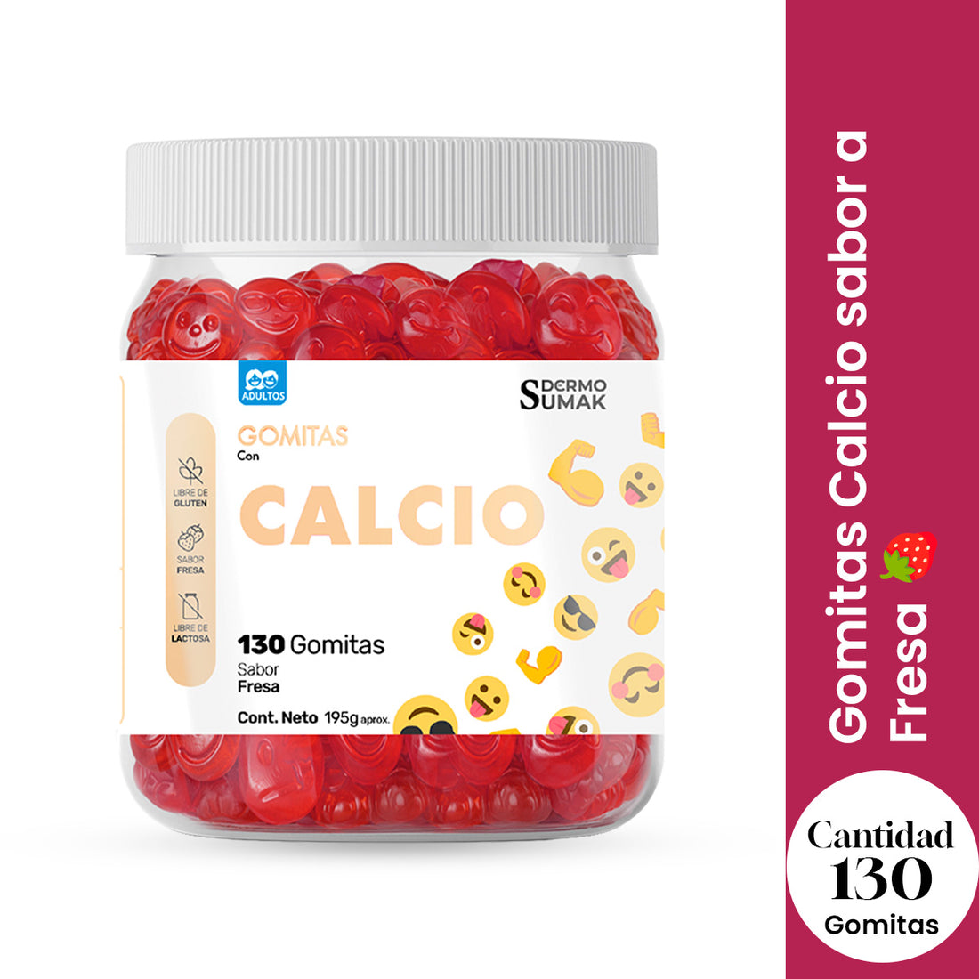 GOMITAS CALCIO - ADULTO 130 GOMITAS - DERMO SUMAK