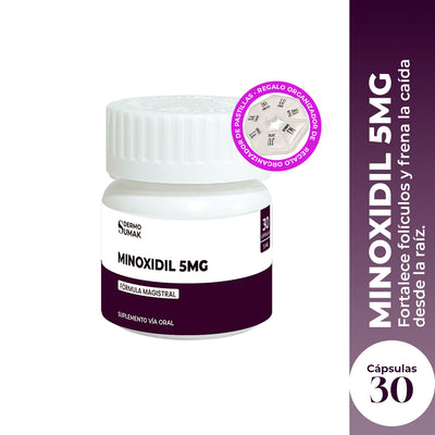 Minoxidil 5mg x 30 Cápsulas - Dermosumak + REGALO PASTILLERO