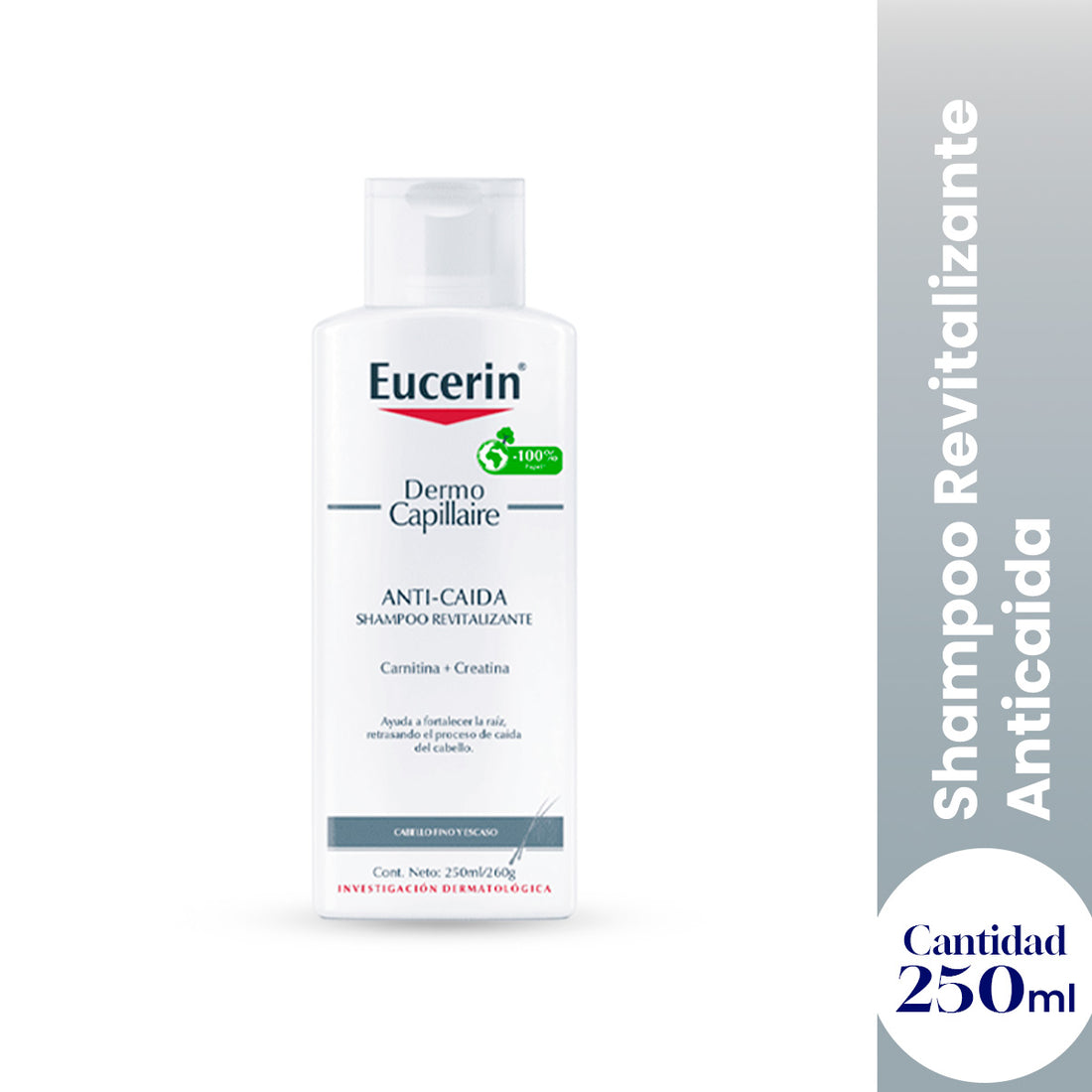 EUCERIN – SHAMPOO CAPILAR ANTICAÍDA – DERMO CAPILAR ANTICAÍDA 250ML