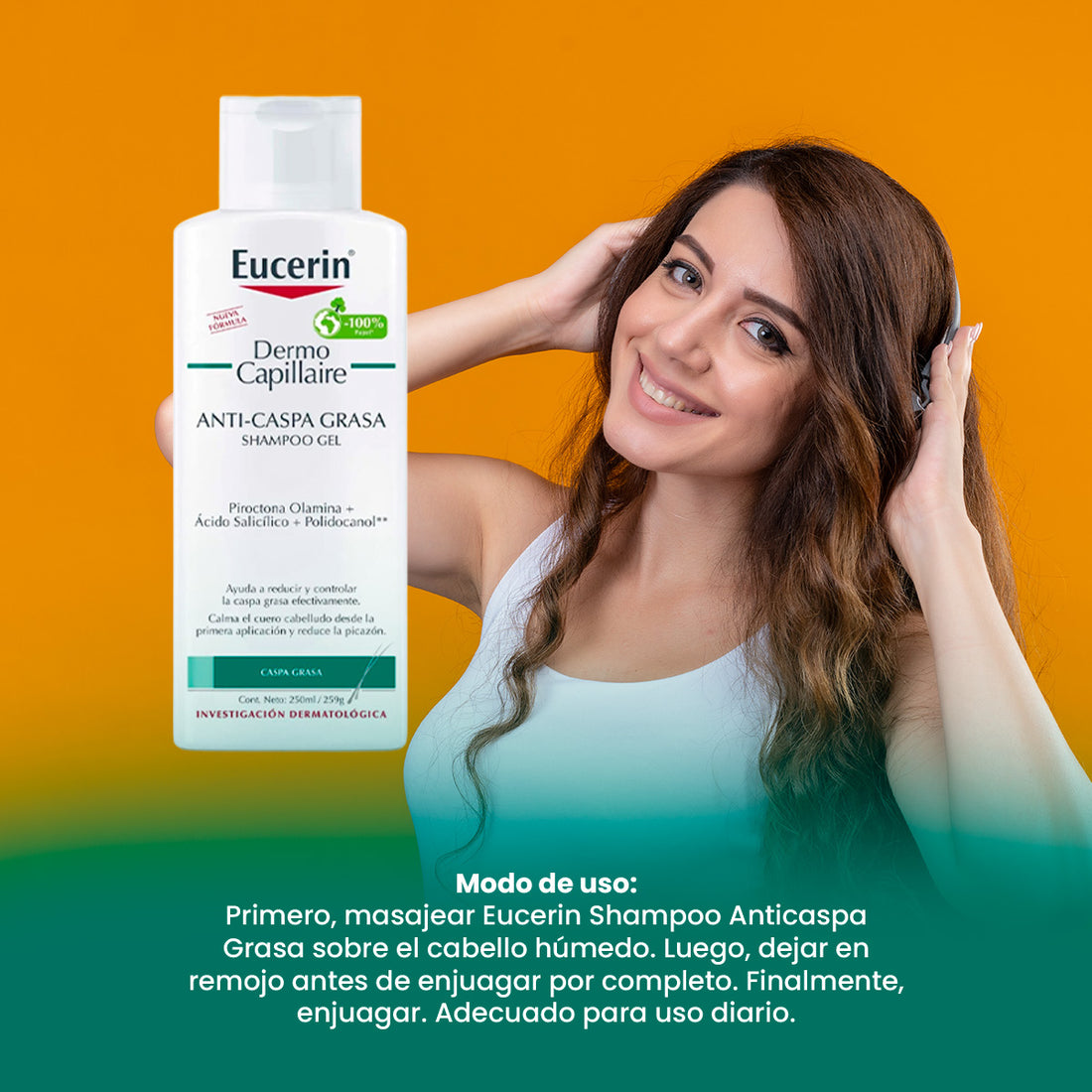 EUCERIN – SHAMPOO DERMOCAPILAR – ANTICASPA GRASA – 250ML