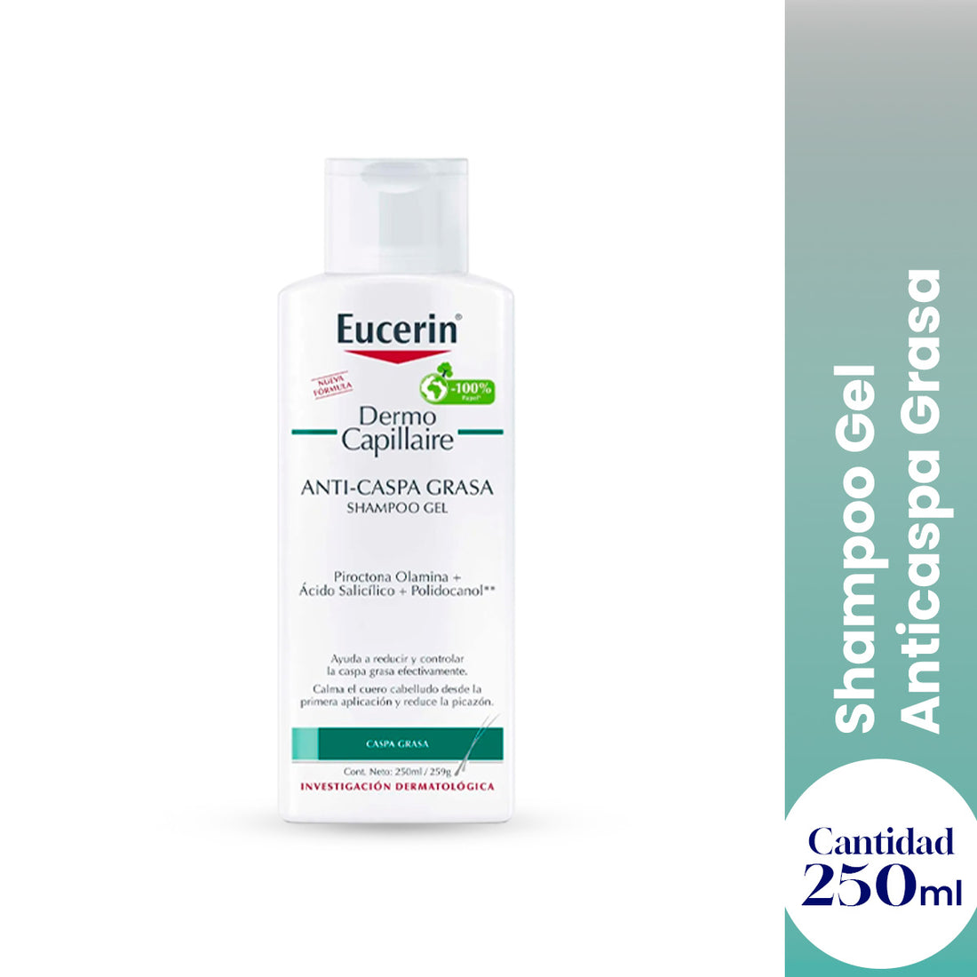 EUCERIN – SHAMPOO DERMOCAPILAR – ANTICASPA GRASA – 250ML