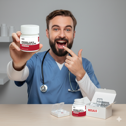 PROMO ANIVERSARIO!!!  Minoxidil 5 mg &amp; Dutasteride 0.5 mg x 60 Cápsulas - Dermo Sumak + REGALO PASTILLERO