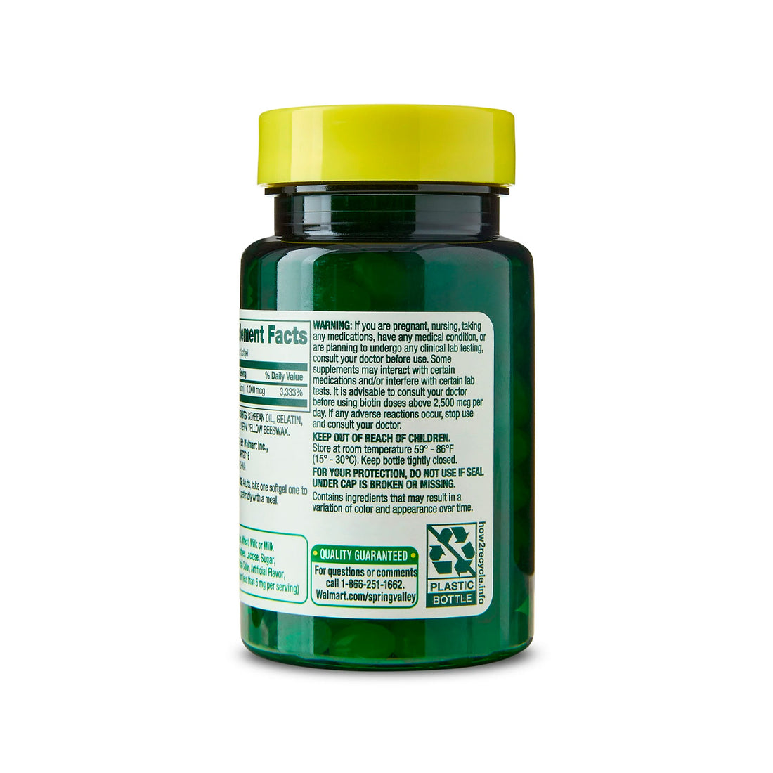 Spring Valley Suplemento de Biotina – 1,000 mcg 150 cápsulas