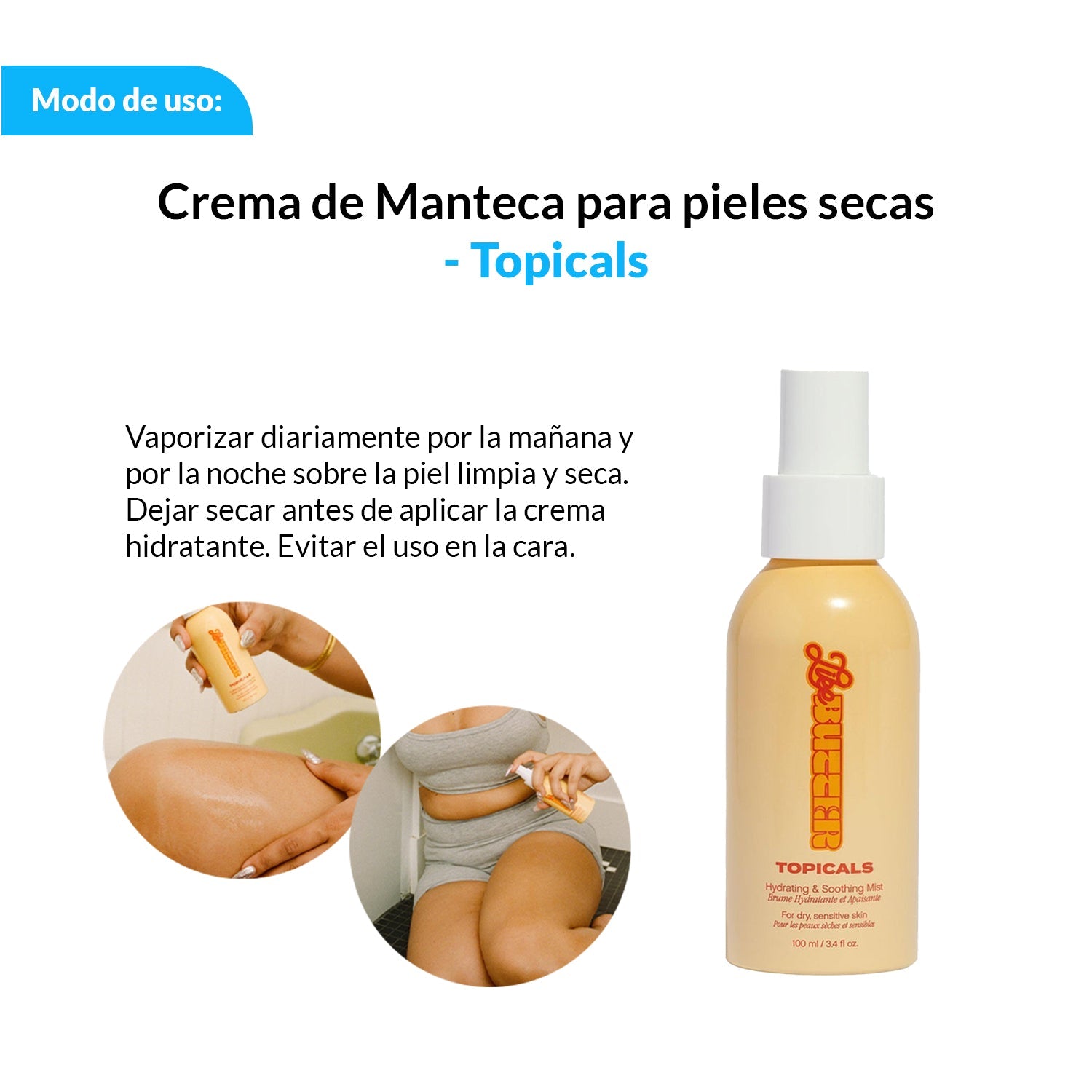 Crema de Manteca para pieles secas - Topicals