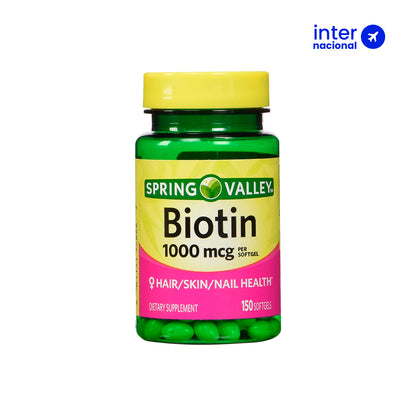 Biotin 1000 mcg 150 capsulas - Spring Valley