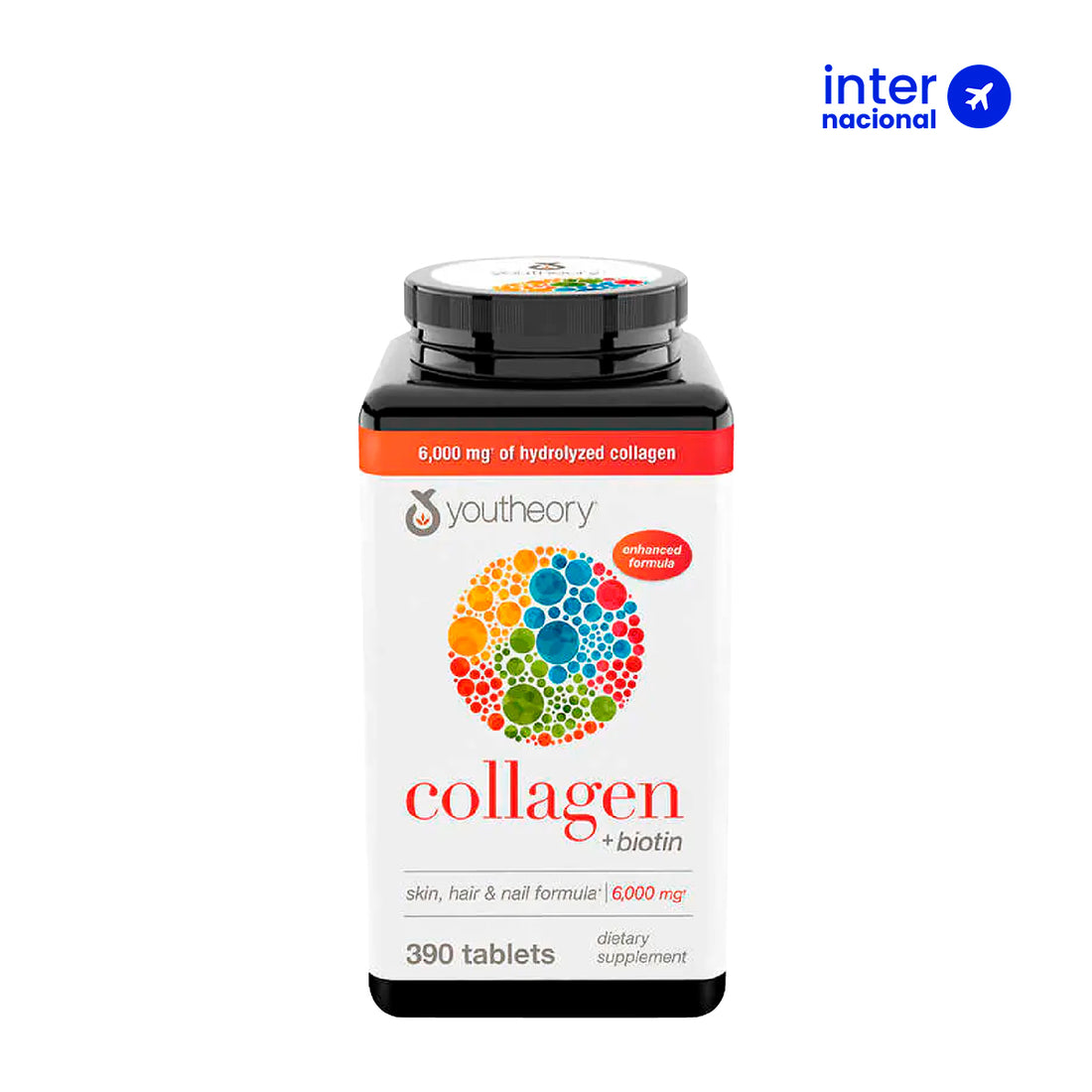 Collagen Plus Biotin, 390 tabletas- Youtheory
