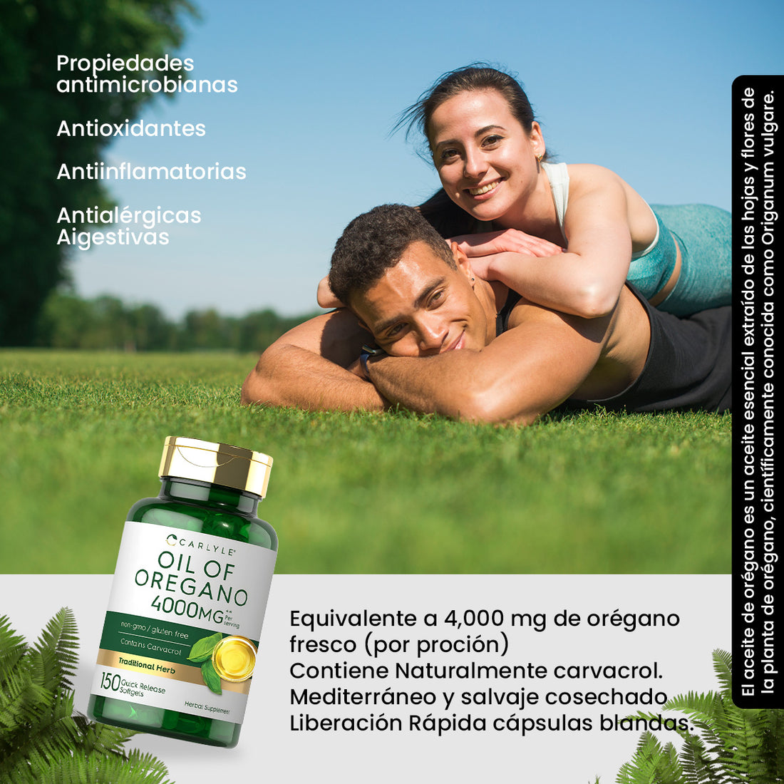 ACEITE DE ORÉGANO 4000 MG - CARLYE 150 CÁPSULAS BLANDAS