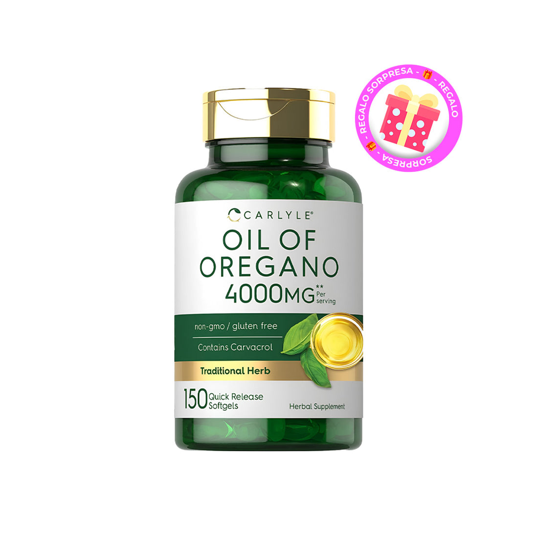 ACEITE DE ORÉGANO 4000 MG - CARLYE 150 CÁPSULAS BLANDAS