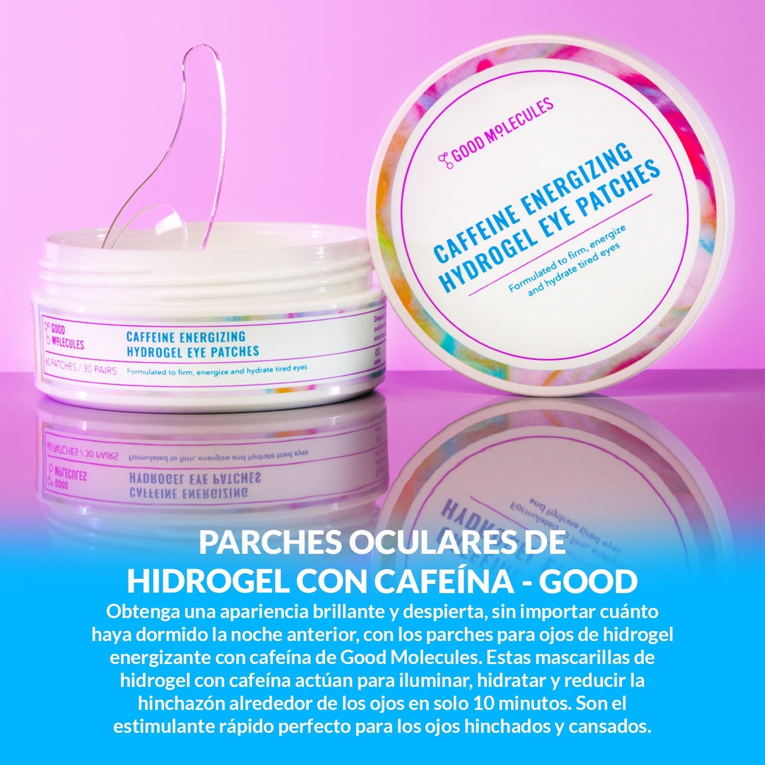 Parches Oculares de hidrogel con cafeína - Good Molecules