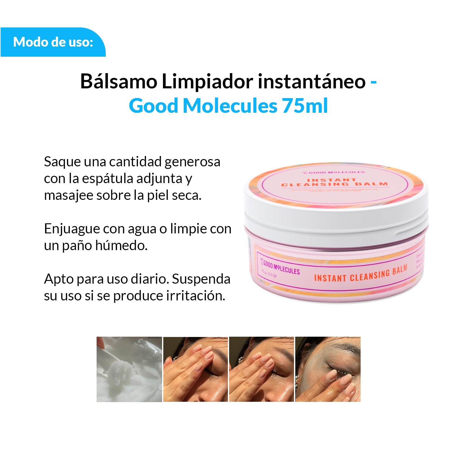 Bálsamo Limpiador instantáneo - Good Molecules 75g