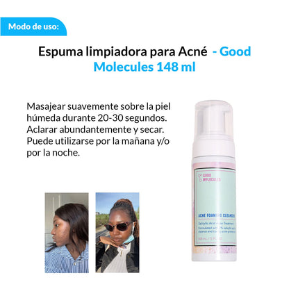 Espuma limpiadora para Acné - Good Molecules 148ml