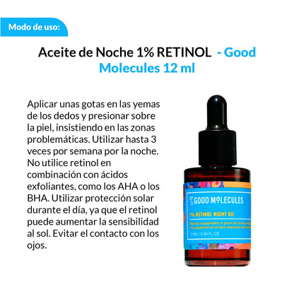 Aceite de Noche 1% RETINOL - Good Molecules 12ml