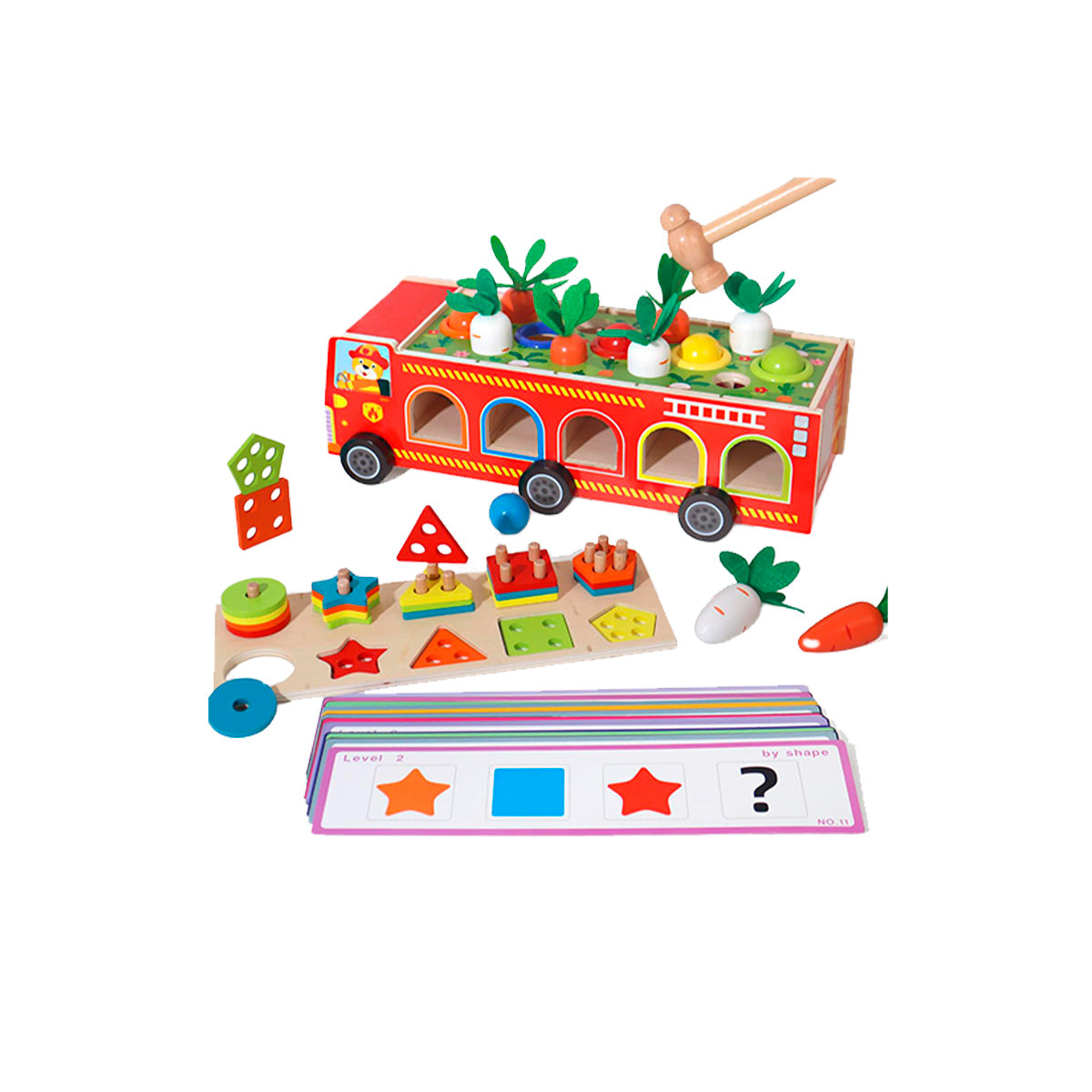 CARRO DE MADERA ZANAHORIA