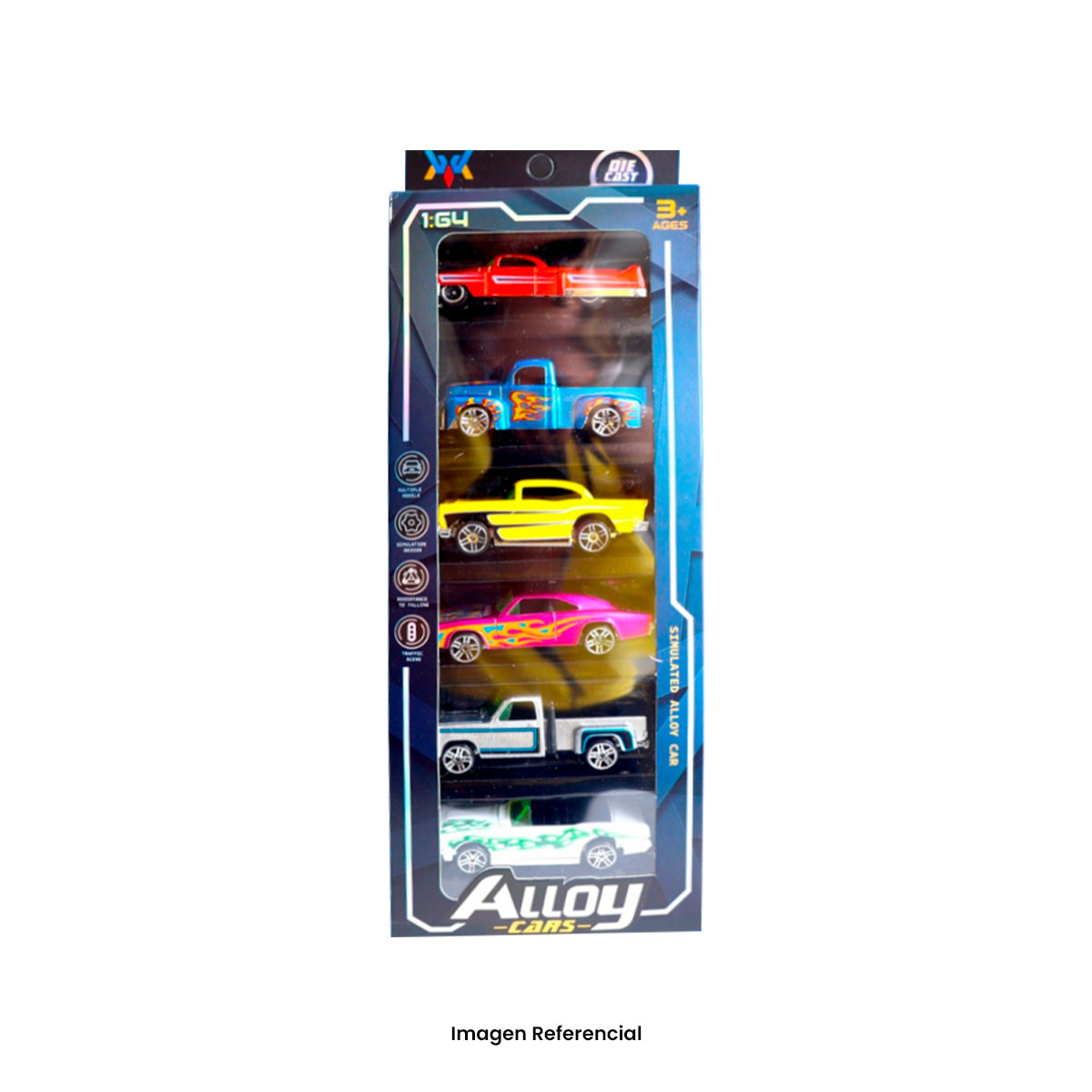 Carros de Metal x 6pcs Alloy Juguete Caja Negra