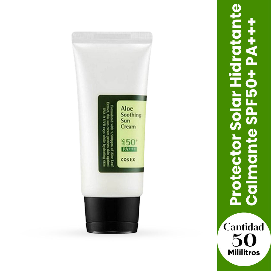 COSRX Protector Solar Hidratante Calmante – Aloe Soothing Sun Cream SPF50+ PA+++ 50ml