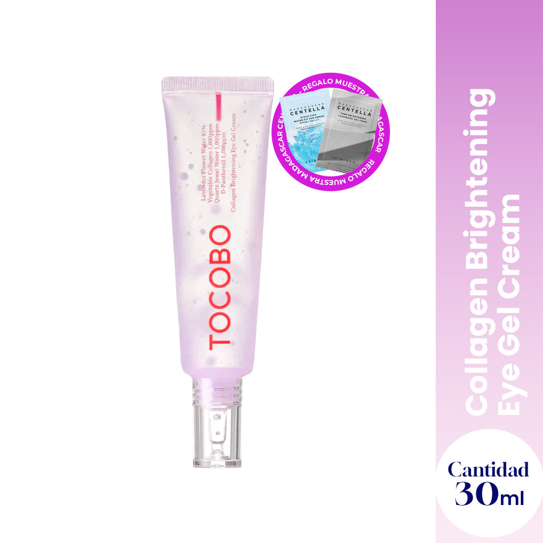TOCOBO – Crema Gel para Contorno de Ojos – Collagen Brightening Eye Gel Cream 30ml + REGALO MINI SACHETS