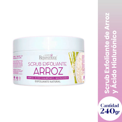 ¡liquidación! SCRUB EXFOLIANTE CON ARROZ + HIALURÓNICO Y NIACINAMIDA X 240G - LA COOPER