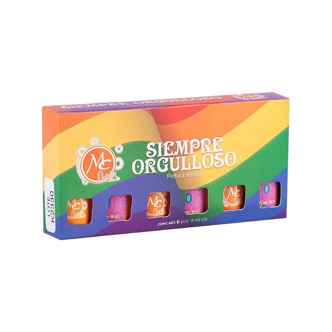 Pintura Acrilica 6pz (Siempre Orgullos) - MC NAILS