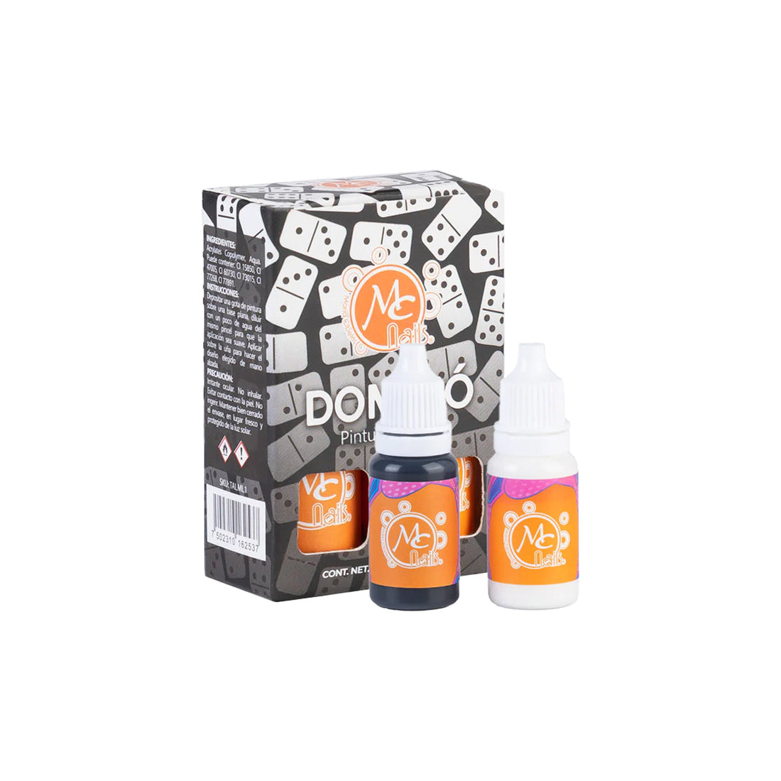 Pintura Acrilica Domino 2pz - MC NAILS