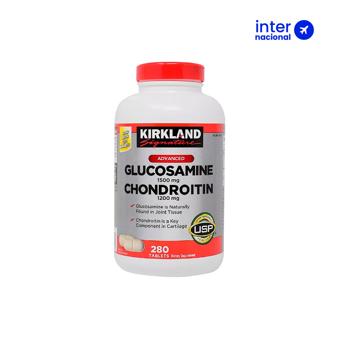 Glucosamina y Condroitina 280 Tabletas-Kirkland