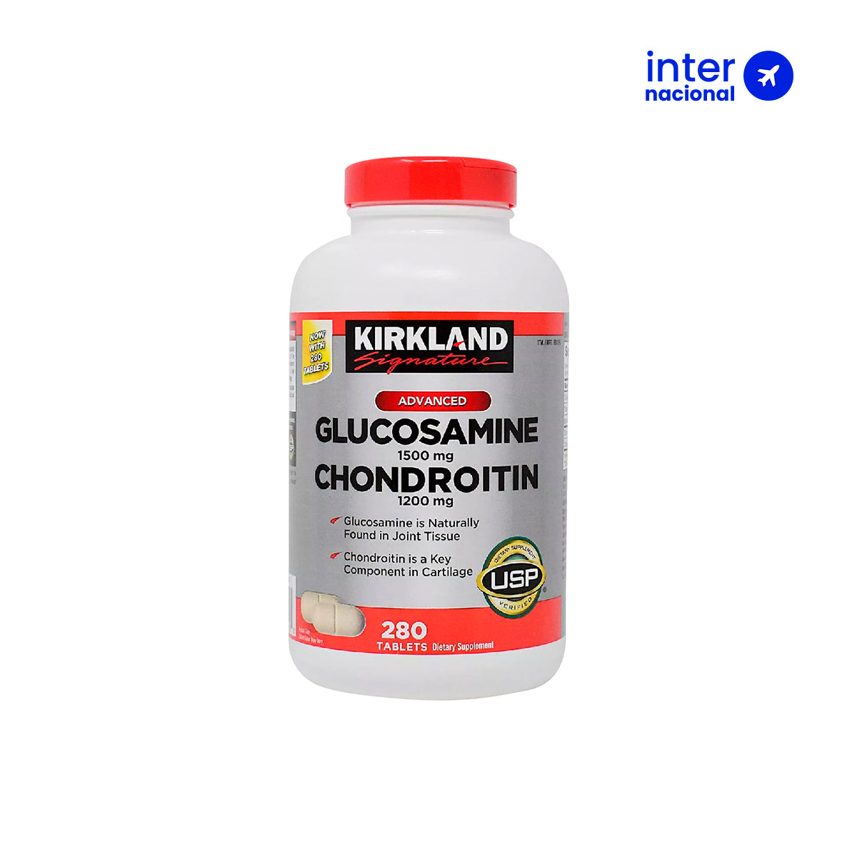 Glucosamina y Condroitina 280 Tabletas-Kirkland