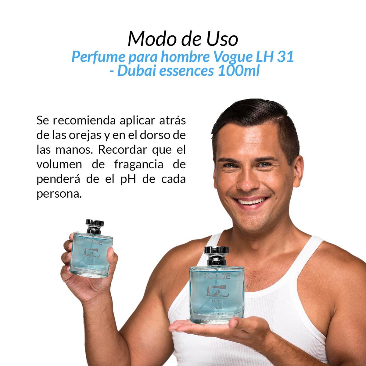 Perfume para hombre Vogue LH 31 100ml Dubai essences Importacionessumak