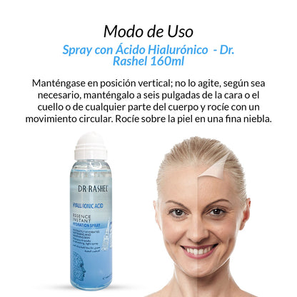 Spray de hidratación instantánea con ácido hialurónico 160ml