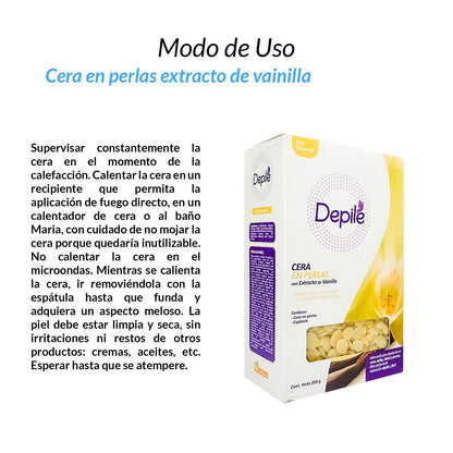 Cera en perlas extracto de vainilla 200g - Depile