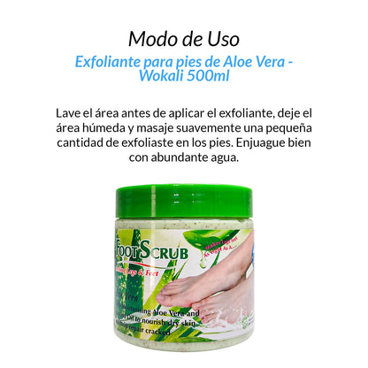 Exfoliante de pies Aloe Vera 500ml - Fruit of the Wokali