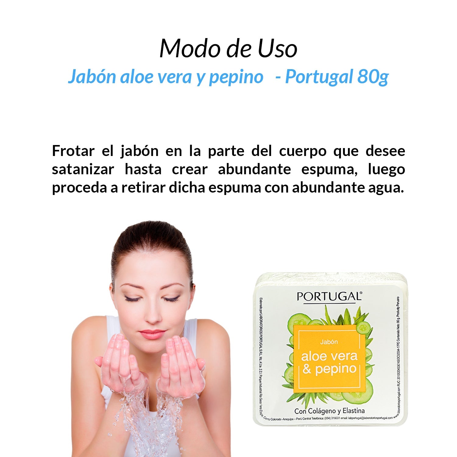 Jabón aloe vera y pepino 80g - Portugal