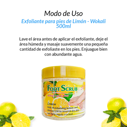 Exfoliante de pies Limón 500ml - Fruit of the Wokali