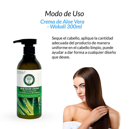 Crema de Aloe Vera 300ml - Wokali