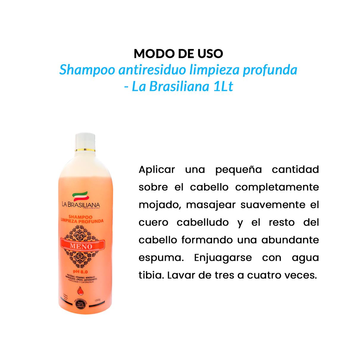 Shampoo antiresiduo limpieza profunda - La Brasiliana 1Lt