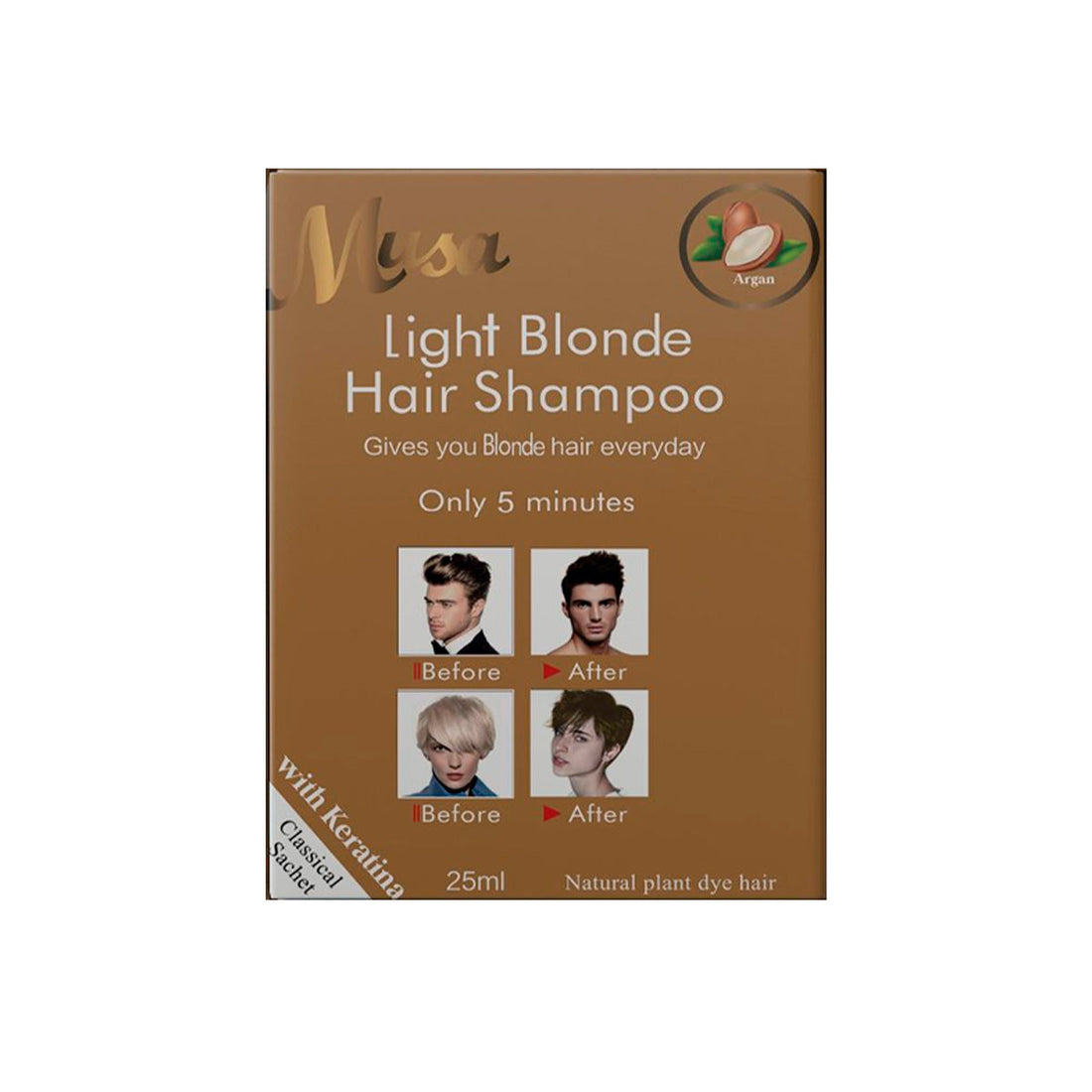 Shampoo Tinte Rubio Claro 88.0 25mlx10 en Sachets - Musa