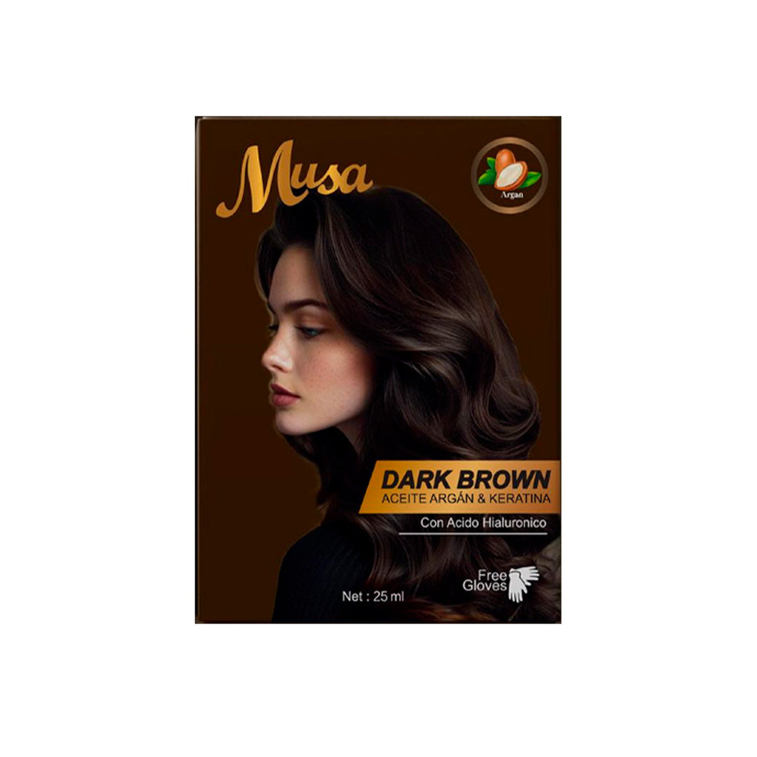 Shampoo Tinte Marron Oscuro 3N 25mlx10 en Sachets - Musa