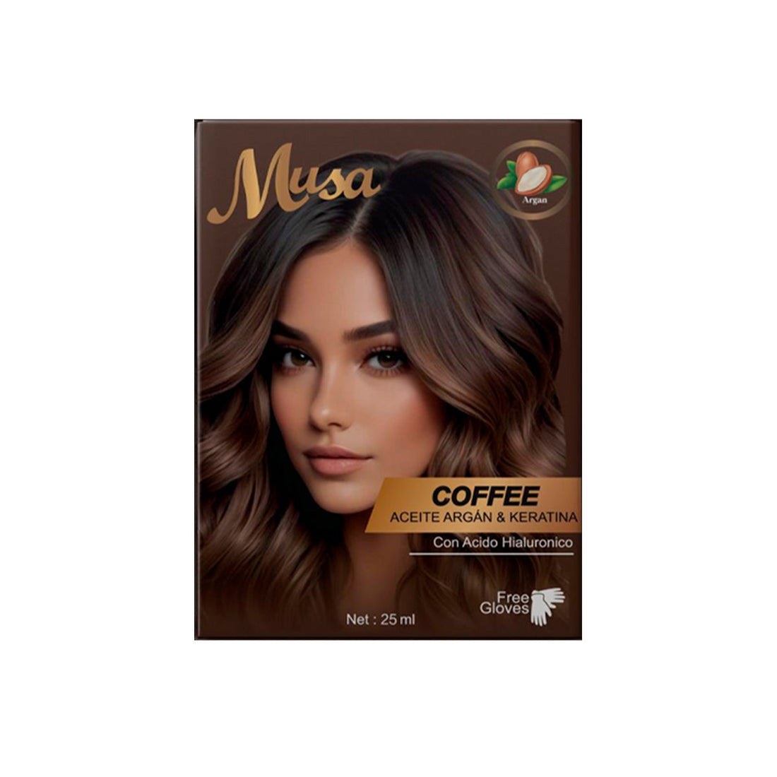 Shampoo Tinte Cafe 1B 25mlx10 en Sachets - Musa