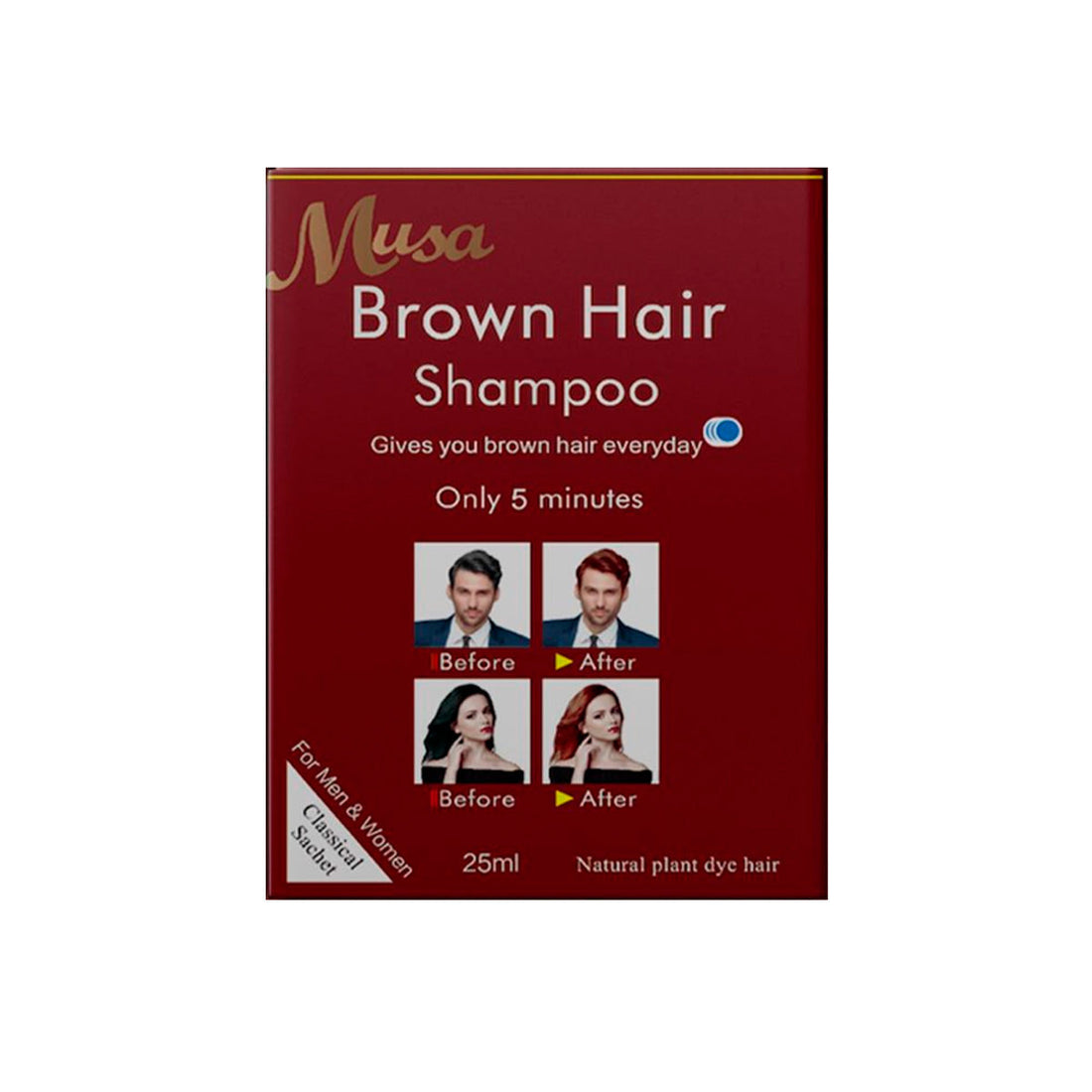Shampoo Tinte Borgoña 8.45 25mlx10 en Sachets - Musa