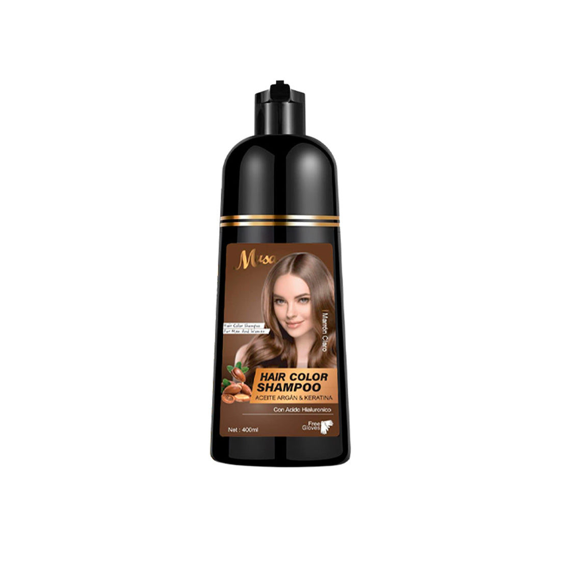 Shampoo Tinte Marron Claro 5N 400ml - Musa