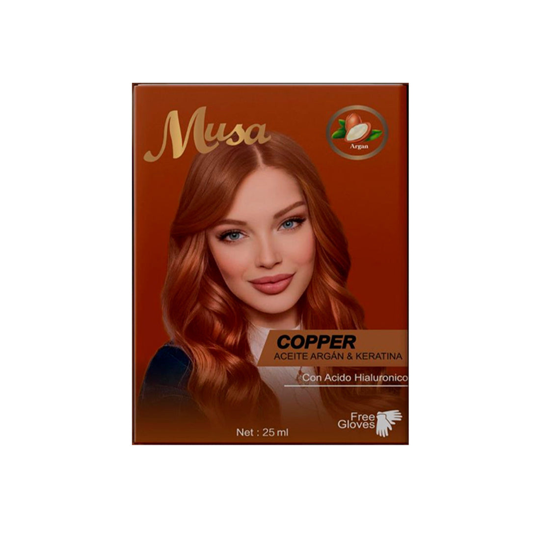Shampoo Tinte Cobrizo 6.43 25mlx10 en Sachets - Musa
